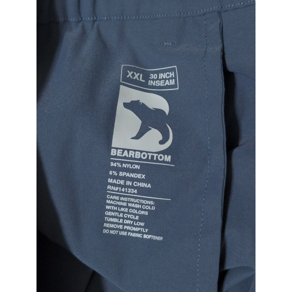 BEARBOTTOM Journey Performance Pants Mens XXL x 30 Blue Gray Excellent Nylon